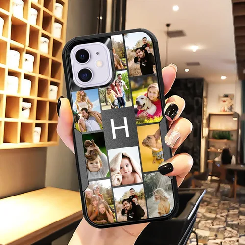Miniatura 6 de Funda de fotos personalizada para iPhone 11 Apple Phone Plaid Collage - Imagen personalizada para hacer fotos en 3 híbridos gruesos resistentes