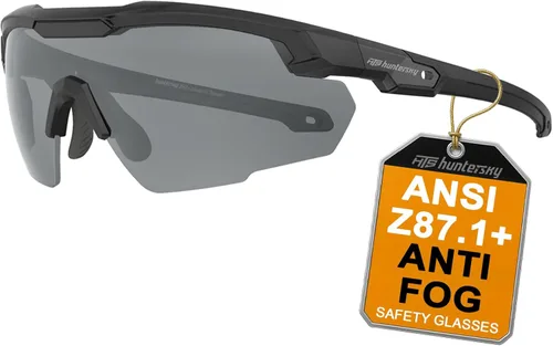 Miniatura 24 de HTS HUNTERSKY Gafas de tiro tácticas balísticas ANSI Z87+UV400 gafas protectoras Negro Claro