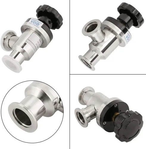 Miniatura 4 de Yosoo KF25 304 válvula de acero inoxidable de alto vacío manual de ángulo recto válvula de aislamiento de fuelle