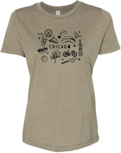 Miniatura 18 de Cute Women's Screen Printed Crew Neck Tee, Shirts With Sayings, Dusty Blue or Olive