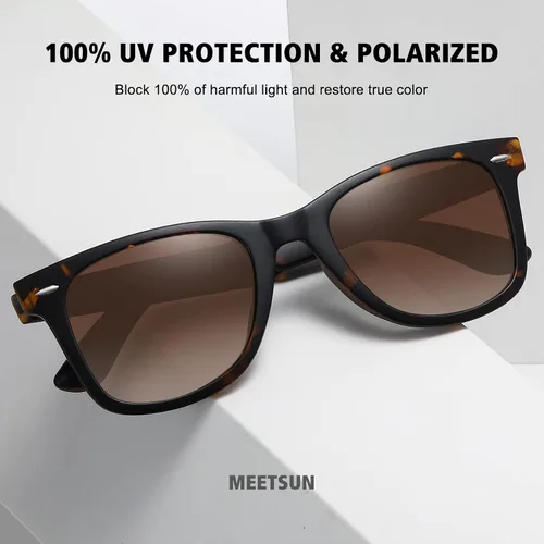 Miniatura 3 de MEETSUN Lentes de sol polarizados retro para mujeres y hombres, lentes de espejo clásicos para conducción, 100% protección UV (paquete de 3)