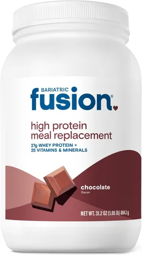 Bariatric Fusion Batido de reemplazo de comida de chocolate con alto contenido de proteínas, 0.95 oz de proteína bariátrica aislado de suero en