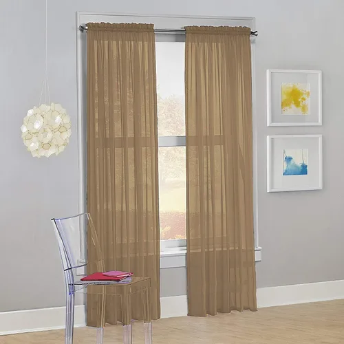 Miniatura 27 de Decotex - Juego de 2 cortinas transparentes de gasa para ventana. Rosa claro