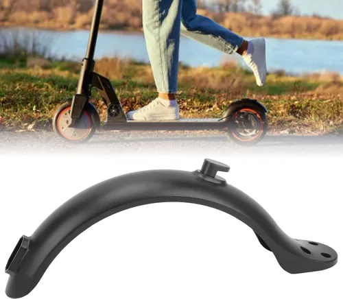 Miniatura 8 de Guardabarros eléctrico para scooter, protector trasero negro duradero con soporte de repuesto de 4 agujeros para viajeros, paseos por la ciudad