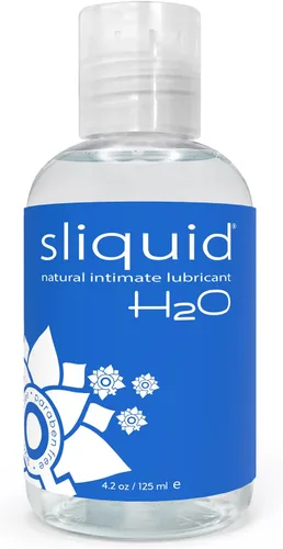 Sliquid H2O Lubricante lubricante a base de agua para sexo, lubricante personal sin glicerina (4.2 onzas) transparente, sin perfume