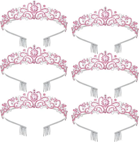 Miniatura 21 de Tiaras de cristal para mujer, fiesta de cumpleaños, princesa, boda, novias, corona, graduación, accesorios para el cabello, regalos con peines
