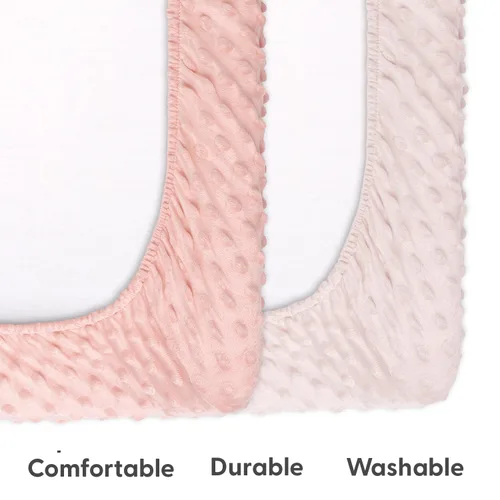 Miniatura 4 de The Peanutshell Minky Dot - Funda para cambiador de pañales, funda ultrasuave para colchoneta de bebé para niñas, se adapta a almohadillas