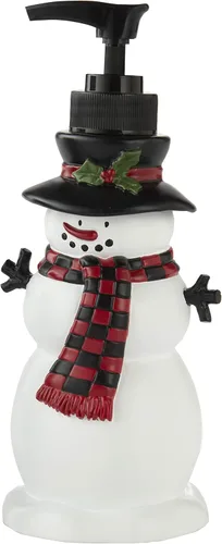 Miniatura 10 de SKL Home Cortina de ducha de Navidad/invierno de cuadros rústicos con muñeco de nieve, multicolor