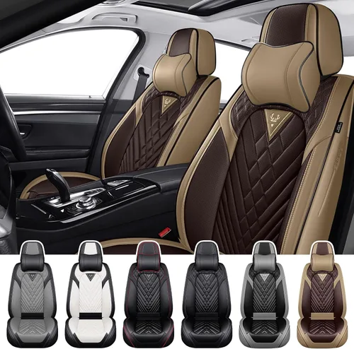 Miniatura 26 de Fundas de Asiento de Coche para Nissan Murano 2003-2026, Funda de Asiento Completa de Piel Nappa Impermeable, Protector de Asiento Automotriz