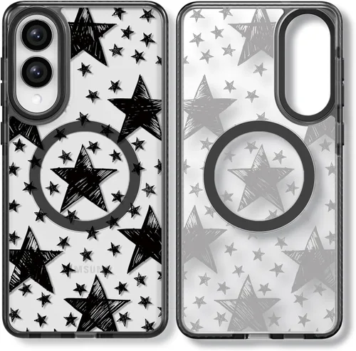 Miniatura 107 de Rosarnnah Funda compatible con Samsung Galaxy S24 Ultra, bonita estética, a la moda, divertida funda con estampado de gatito y gato, duradera a