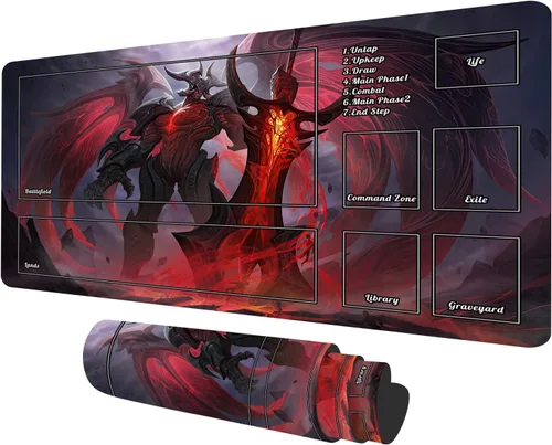 Miniatura 14 de MTG - Alfombrilla de juego de mesa de 23.6 x 13.7 pulgadas, alfombrilla de juego para MTG, TCG, CCG, tarjetas, juegos, mesa grande, tapete de juego