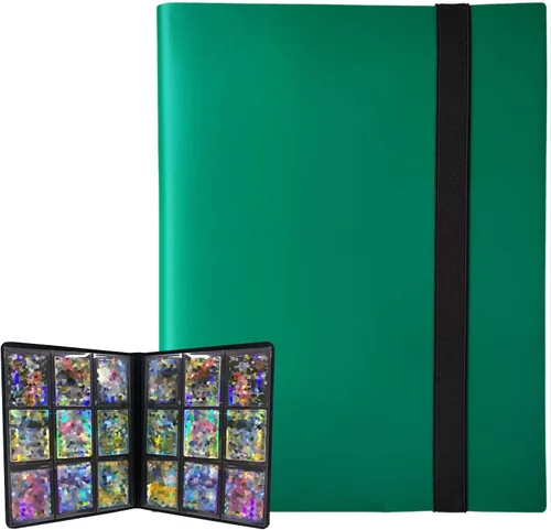 Miniatura 10 de Carpeta para tarjetas coleccionables, 9 bolsillos de colección de álbumes de tarjetas para tarjetas de béisbol Yugioh MTG, protección