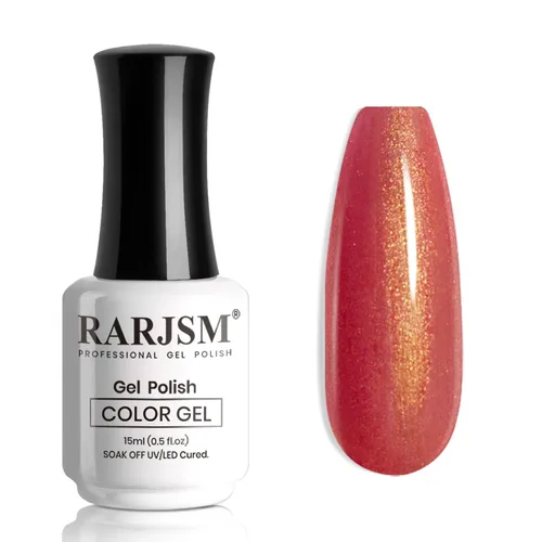Miniatura 27 de RARJSM Esmalte de Uñas en Gel Rosa con Purpurina Nude, Rosa Brillante con Pigmento Dorado Brillante, Esmalte de Uñas en Gel Gelatinoso Transparente