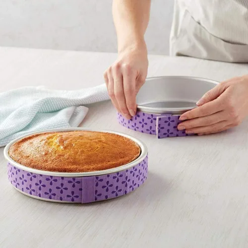Miniatura 3 de Mity rain Tiras para Amortiguar Bandeja de Pastel de 4 Piezas, Tiras de Algodón Gruesas Superabsorbentes para Hornear, Nivelador de Pastel y 4 pzas