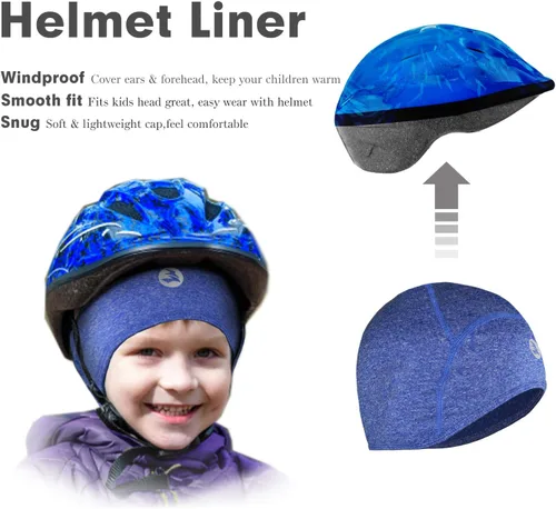 Miniatura 26 de EMPIRELION Casco térmico para niños, diseño de calavera, ligero, para deportes juveniles, para correr, para niños, niñas y niños
