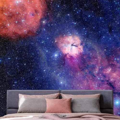 Miniatura 43 de NWT Calcomanía removible para pared, diseño de nube galáctica, estrella, nebulosa, fantasía, ciencia ficción, astronomía y arte espacial, arte
