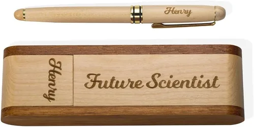 Miniatura 9 de Juego de bolígrafos y estuches de madera personalizados, bolígrafo de madera natural, regalo de cumpleaños/Navidad/graduación