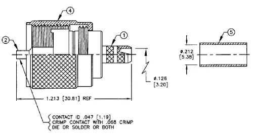 Miniatura 2 de RF Industries, Uhf, Crimpado macho, N,S,B; para Rg-58/U & Lmr-200, CBL GRP C, C2 (Rfu-505)
