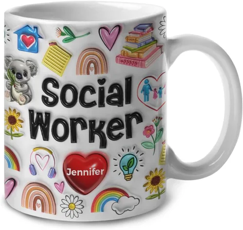Miniatura 7 de Lotacy Regalos del profesor de arte, taza de café impresa 2D modificada para requisitos particulares del profesor de arte con su