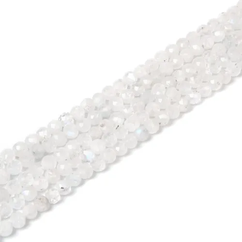 Miniatura 85 de Cuentas redondas facetadas de aguamarina natural de 4mm cuentas sueltas de 16 pulgadas para hacer joyas con cuentas