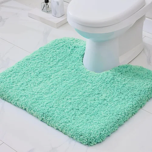 Miniatura 41 de Disolla Alfombras pequeñas para baño 17x24 antideslizante, alfombra de baño blanca esponjosa para el suelo del baño, lavable a máquina, alfombra