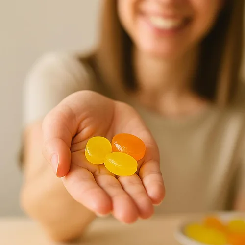 Miniatura 8 de Andy Anand Chocolatier Caramelo duro sin azúcar, sabores mezclados de naranja y limón, fabricado en Italia, envuelto individualmente, sin gluten