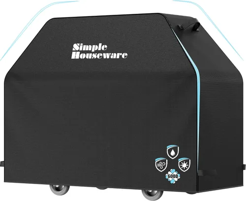Miniatura 10 de Simple Houseware Cubierta para Parrilla de Gas BBQ de Servicio Pesado de 32 pulgadas, Poliéster 600D Impermeable, Resistente a la Intemperie