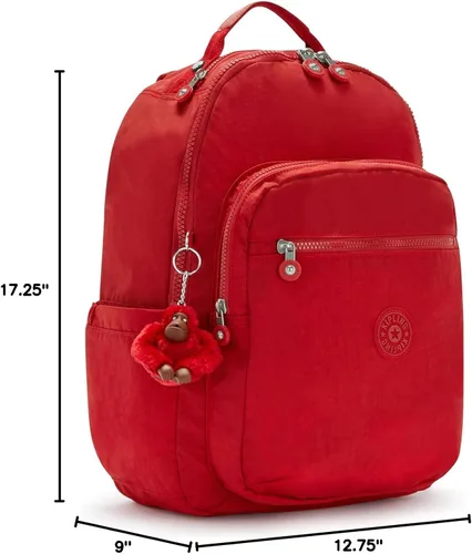 Miniatura 8 de Kipling Mochila para portátil Seoul de 15 pulgadas para mujer, duradera, espaciosa, con correas acolchadas para el hombro, funda protectora