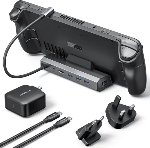 Miniatura 9 de JSAUX Estación de acoplamiento mejorada 4K@120Hz para Steam Deck OLED/ROG Ally X/Legion Go (S)/MSi Claw, estación de acoplamiento Steam Deck 6-en-1