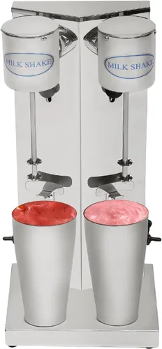 Mezclador de batido de acero inoxidable, mezclador de batido de leche de doble cabezal comercial de 110 V, mezclador de pie para cocteles, leche