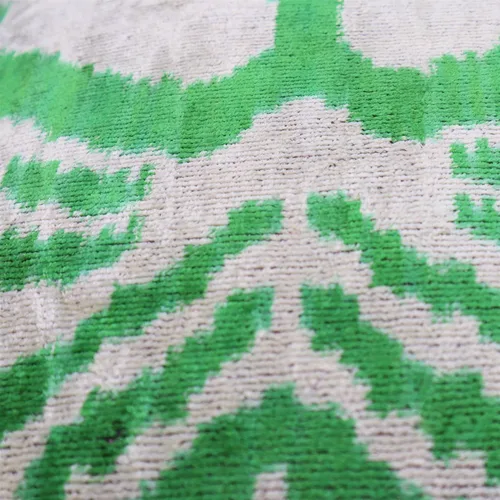 Miniatura 8 de Almohada decorativa hecha a mano con relleno de plumón, estampado de tigre verde, funda de cojín lumbar de seda de terciopelo suave para sala