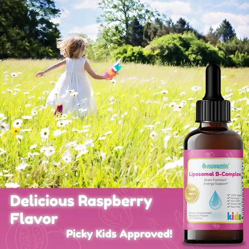 Miniatura 6 de Nuvamin - Gotas de complejo B liposomal líquido para niños, bebés y adultos, 2 onzas líquidas (2.0 fl oz), 120 porciones diarias. B1, B2, B3, B5