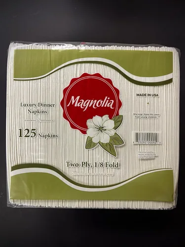 Miniatura 2 de Magnolia Servilletas de cena brillantes de 2 capas para todas las ocasiones, plegado 1/8, 18 paquetes de 125 cada uno, 15 x 16.5 pulgadas