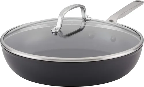 Miniatura 18 de KitchenAid Sartén/Wok Antiadherente de Inducción Anodizada Dura para Saltear con Mango Auxiliar, 12.25 Pulgadas - Negro Mate