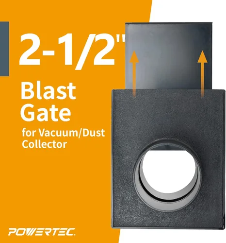 Miniatura 3 de POWERTEC 70133-P2 - Puerta de explosión de 2-1/2 pulgadas para colector de polvo, accesorios de recolección de polvo, paquete de 2