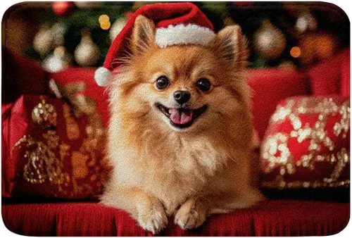 Miniatura 8 de Erosebridal Cartoon Dog Bathroom Rugs Pomeranian Dog Bathroom Accessories Cute Puppy Doormats Floor Mats Pet Animal Entryway Rug 16"X24",Water
