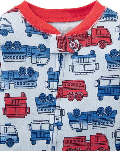 Miniatura 2 de Simple Joys by Carter's - Pijama de algodón con pies ajustada para niños pequeños y bebés, paquete de 3
