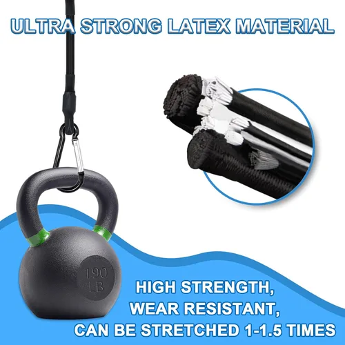 Miniatura 3 de SDTC Tech Mini cuerdas elásticas cortas de 8 pulgadas con ganchos de mosquetón, correas elásticas resistentes para tiendas de campaña, bicicleta