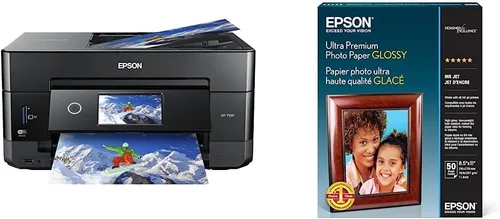 Epson Expression Premium XP-7100 Impresora fotográfica inalámbrica a color con ADF, escáner y copiadora, negro, papel fotográfico pequeño y ultra