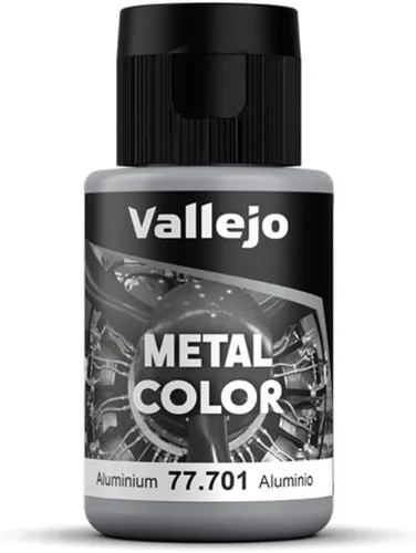 Vallejo - Color Metálico | Aluminio 32 ml (1.08 fl.oz.) | Reproduce fielmente diferentes acabados metálicos