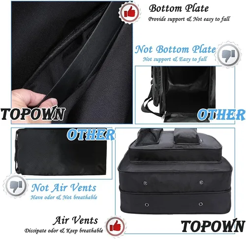 Miniatura 3 de TOPOWN Bolsa premium para patines de hielo - Bolsa de patines y cuchillas para hombres y mujeres - Negro y rojo rosa