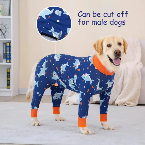 Miniatura 5 de Traje de recuperación para perros después de la cirugía para hembras y machos, camiseta de castración para perros de talla mediana y grande