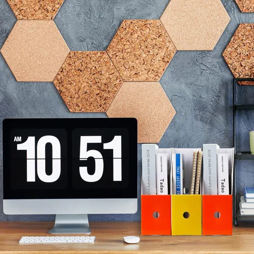 Miniatura 6 de Thenshop Organizador de 24 piezas de cartón para archivos, revistas, caja organizadora de archivos de escritorio, carpeta de almacenamiento de Negro