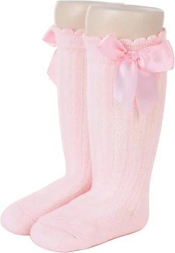 Miniatura 10 de Century Star Baby Girls Bow Knee High Socks Toddlers Ruffled Tube Socks Infant Long Stockings