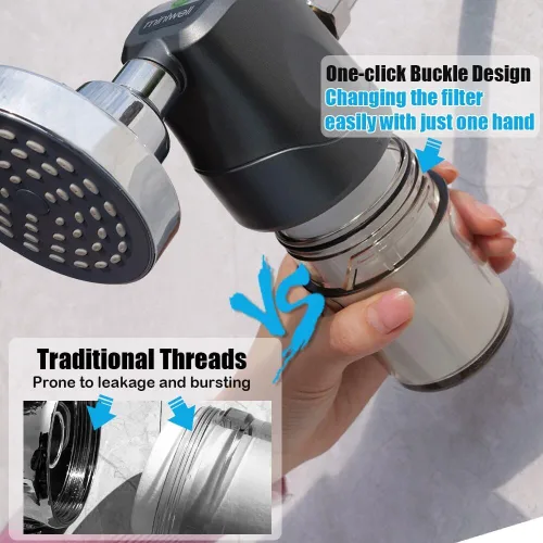 Miniatura 4 de Miniwell Sistema de filtro de ducha - Purifica el agua, reduce el agua dura y el cloro, suaviza la piel y el cabello Filtro de baño