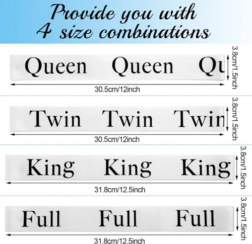 Miniatura 2 de Oudain 8 bandas organizadoras de sábanas, para organizar el armario, tamaño King, individual, matrimonial, queen, bandas elásticas para Negro