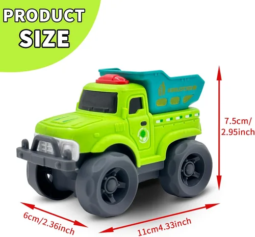 Miniatura 2 de Aigitoy Juguetes de auto para niños y niñas de 1 a 3 años, camión de reciclaje verde, sin BPA, sin ftalatos, PVC, plástico reciclado, juguete