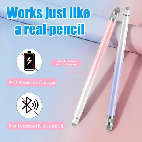 Miniatura 2 de Bopomofo 2 piezas de lápices capacitivos para pantallas táctiles, Lápiz capacitivo para iPhone/iPad/Tablet Android/Microsoft Surface, Compatible