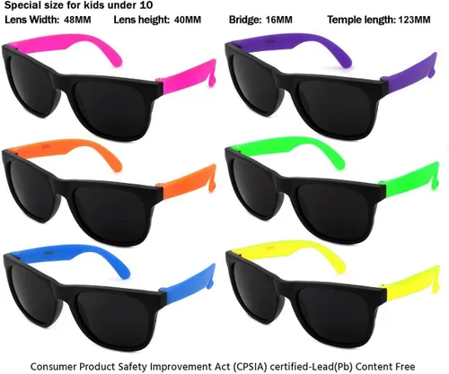 Miniatura 30 de Edge I-Wear - Paquete de 12 lentes de sol neón para niños, regalos de fiesta con certificación CPSIA, plomo (Pb) sin contenido 9402RA