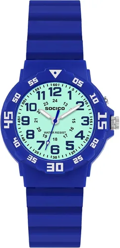 Miniatura 12 de SOCICO Reloj analógico para niños y niñas, resistente al agua, con banda suave, reloj de pulsera de tiempo de aprendizaje, fácil de leer para niños